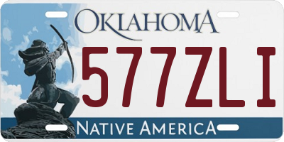 OK license plate 577ZLI