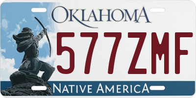 OK license plate 577ZMF