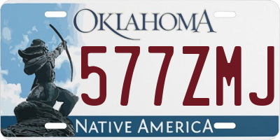OK license plate 577ZMJ