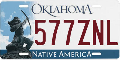 OK license plate 577ZNL