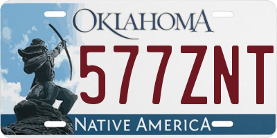 OK license plate 577ZNT