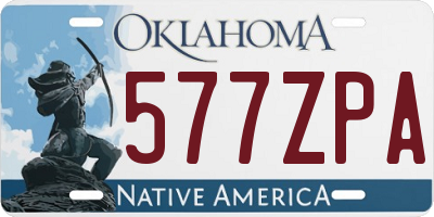 OK license plate 577ZPA
