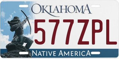OK license plate 577ZPL