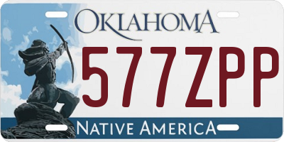 OK license plate 577ZPP