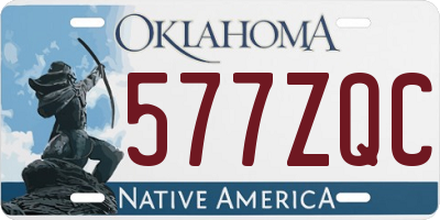 OK license plate 577ZQC