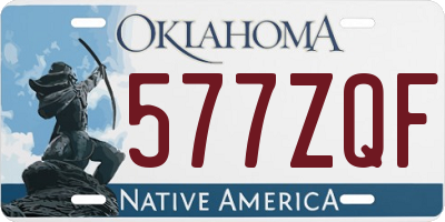 OK license plate 577ZQF