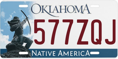 OK license plate 577ZQJ