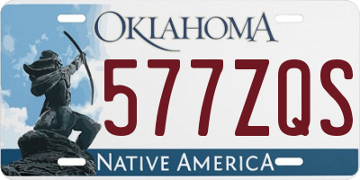 OK license plate 577ZQS