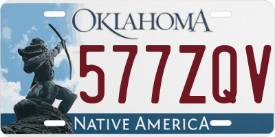OK license plate 577ZQV
