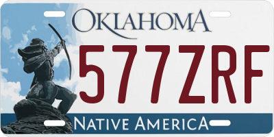 OK license plate 577ZRF