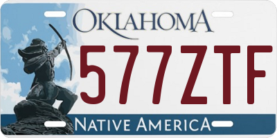 OK license plate 577ZTF