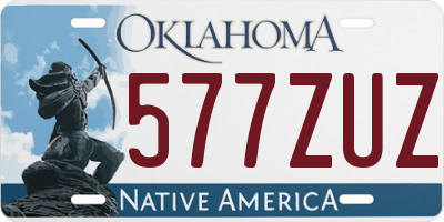 OK license plate 577ZUZ