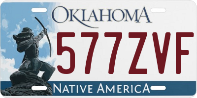 OK license plate 577ZVF