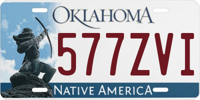 OK license plate 577ZVI