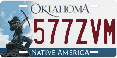 OK license plate 577ZVM