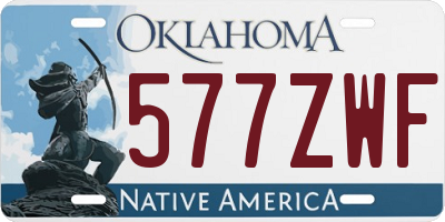 OK license plate 577ZWF