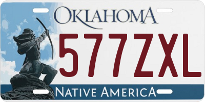 OK license plate 577ZXL