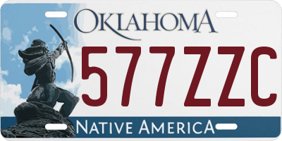 OK license plate 577ZZC