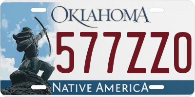 OK license plate 577ZZO