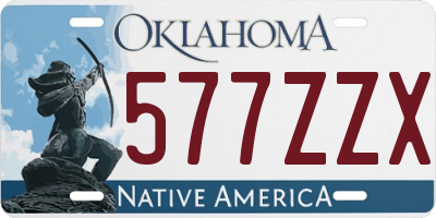 OK license plate 577ZZX