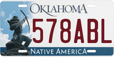 OK license plate 578ABL