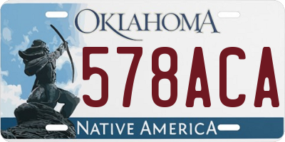 OK license plate 578ACA