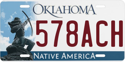 OK license plate 578ACH