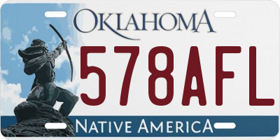 OK license plate 578AFL