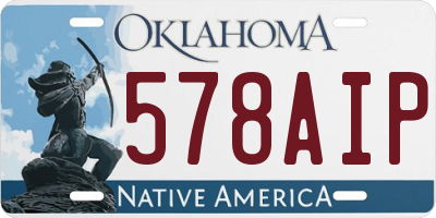 OK license plate 578AIP