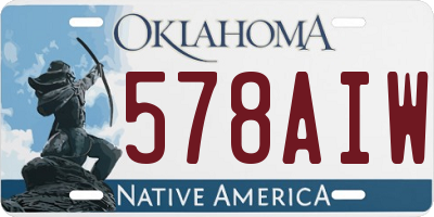 OK license plate 578AIW