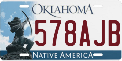 OK license plate 578AJB