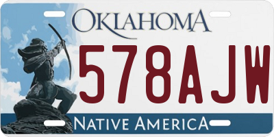 OK license plate 578AJW