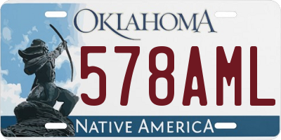 OK license plate 578AML