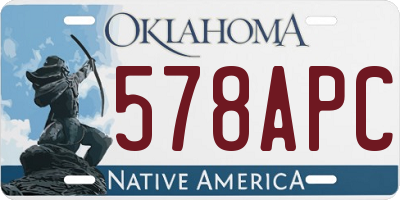 OK license plate 578APC