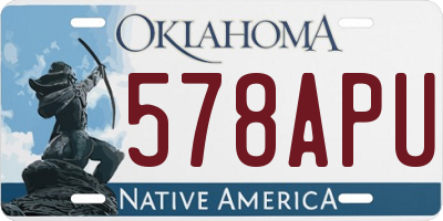 OK license plate 578APU