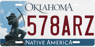 OK license plate 578ARZ
