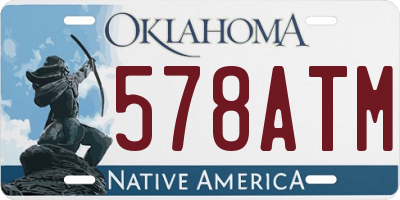 OK license plate 578ATM