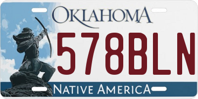 OK license plate 578BLN