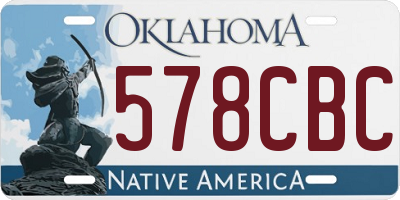OK license plate 578CBC