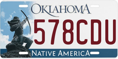 OK license plate 578CDU