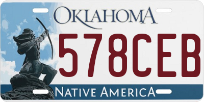OK license plate 578CEB