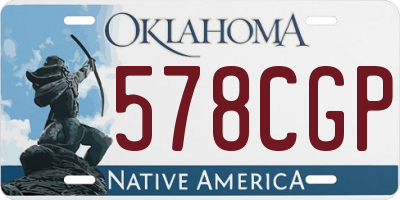 OK license plate 578CGP
