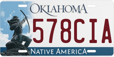 OK license plate 578CIA