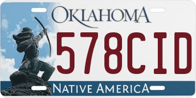 OK license plate 578CID