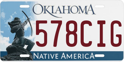 OK license plate 578CIG