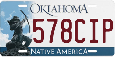 OK license plate 578CIP