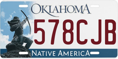 OK license plate 578CJB