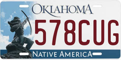 OK license plate 578CUG