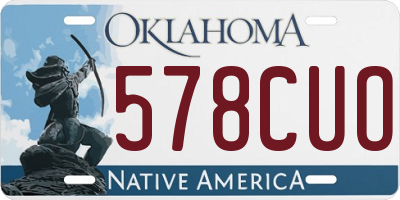 OK license plate 578CUO