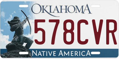 OK license plate 578CVR